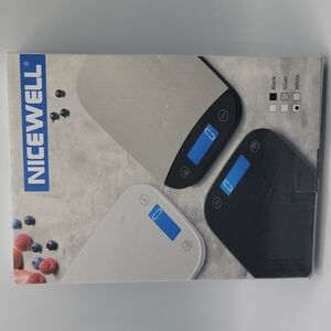Nicewell Food Scale, 22lb Digital Kitchen Black Scale for Food Ounces and Grams